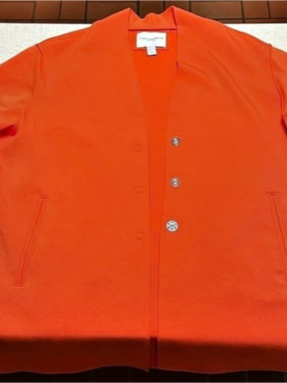 Carolina Belle Women's Snap-Front Jacket in Orange Size XL Like New